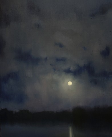 Devin Roberts Paintings Artist Nocturne Moon Plein Air Landscape 