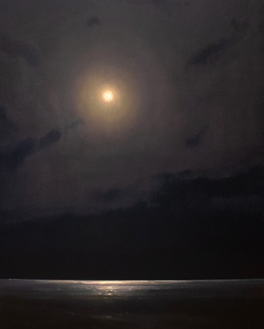 Seascape Oil Painting Devin Michael Roberts Nocturne 