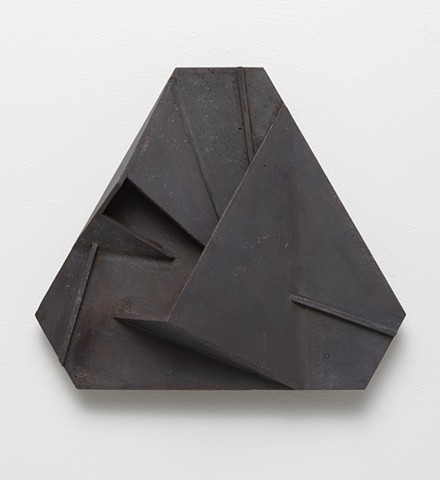 contemporary bronze sculpture abstract art composition hexagon "Klutch Stanaway" celestial structure