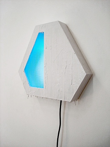 contemporary art sculpture mixed materials LED poured plastic klutch stanaway prismatic 