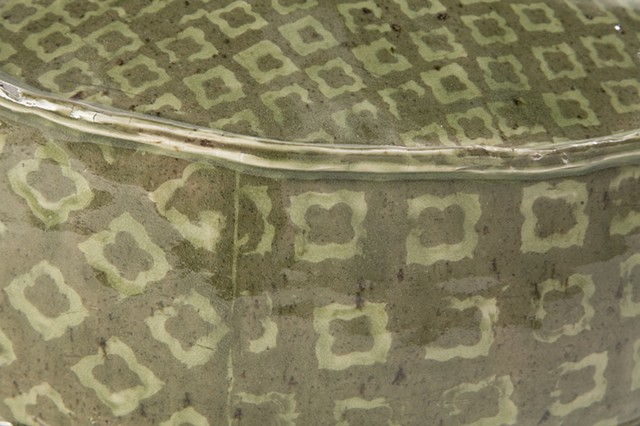 Detail of Pouf with Inlay Pattern