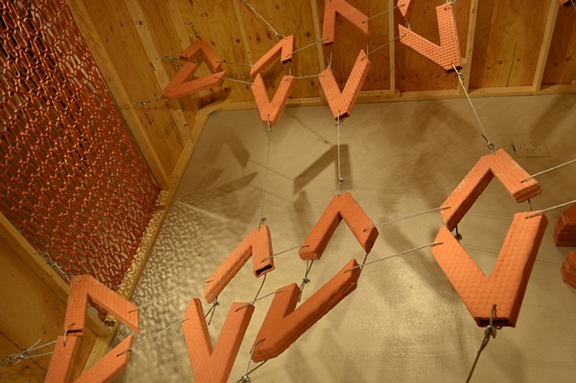 Takings is a new site-specific and interactive installation sited at the Clay Art Center in Port Chester, NY that critiques the use of eminent domain while promoting an emergent system. 