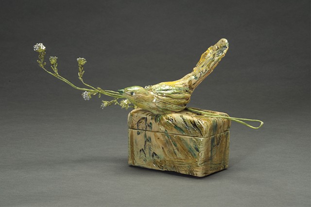 Green Bird on Carved Box
SOLD