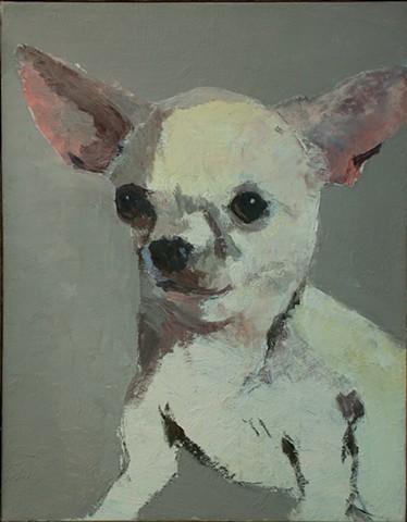 Dog art pet portrait painting of Chihuahua