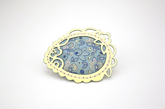 Lacy Foulard Brooch