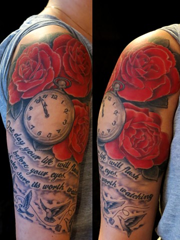 Pocketwatch & roses