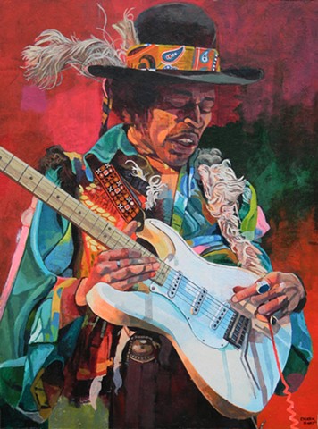 Portrait of Jimmy Hendrix 