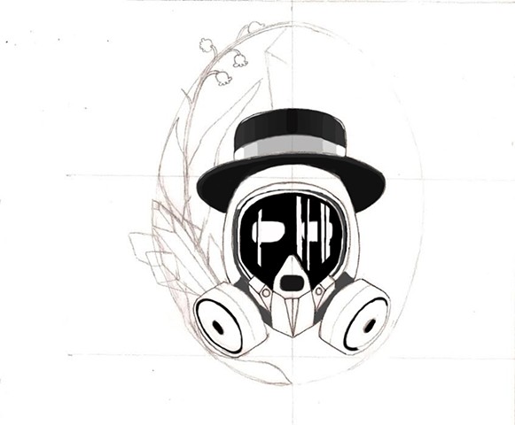 Breaking Bad: Heisenberg tattoo design sketch #3