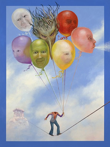 balloon Man painting print Makara