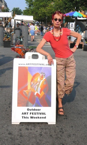 jennifer showing at art festival in alexandria va