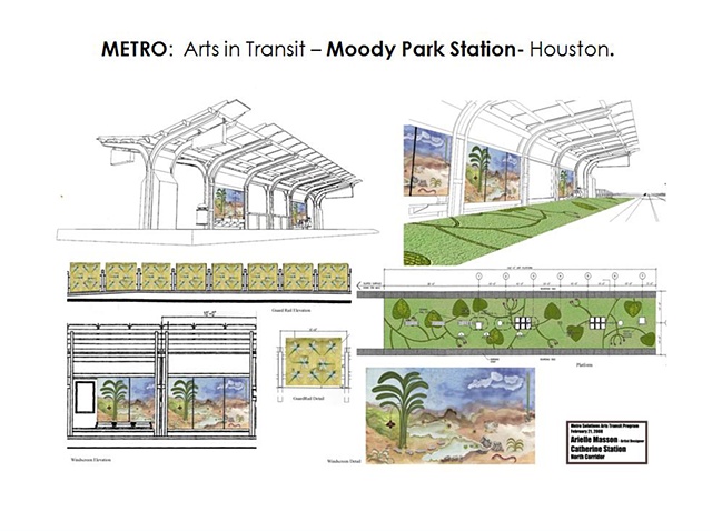 Metro - Light Rail Transit-
Houston, Texas.
"Moody Park"
North Line.
Platform Design.
General Concept -
