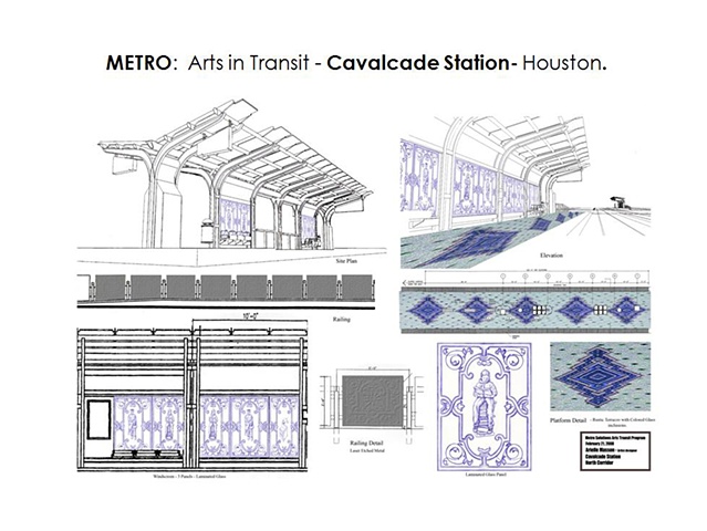 Metro - Light Rail Transit-
Houston, Texas.
"Cavalcade"
North Line.
Platform Design.
General Concept - 
