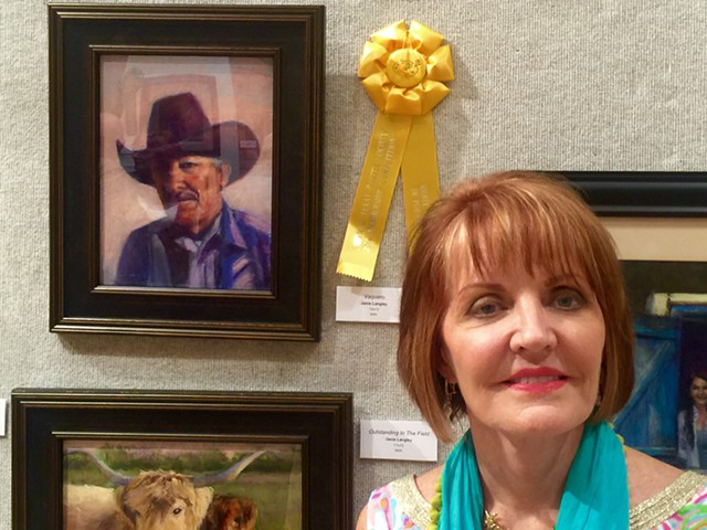 "Vaquero" Wins Top Portrait Award at Central Texas Pastel Exhibition 