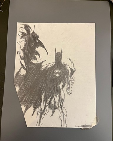 High School Batman Sketch 87-88