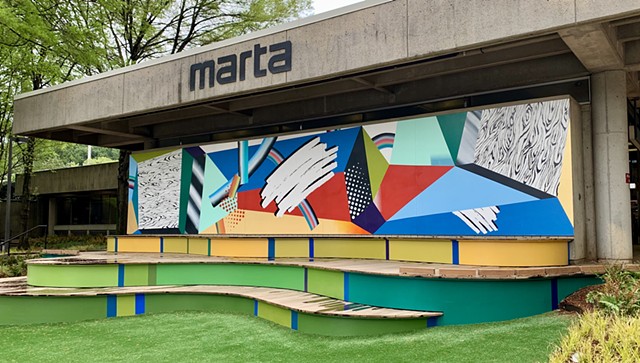 Exterior mural for Midtown Alliance and Marta Arts Center Station