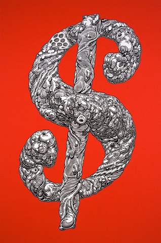 Large Red Dollar Sign, 2010