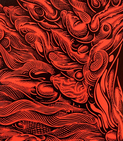 Tailspin (Mobil Mobile), 2012, detail of red side