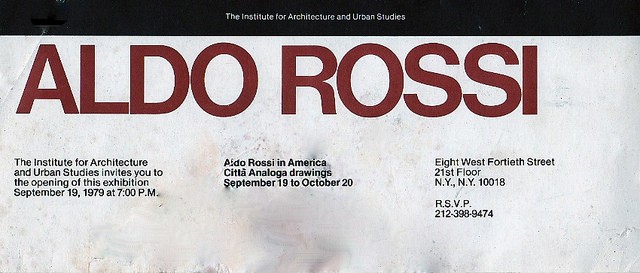 Aldo Rossi Exhibition NYC