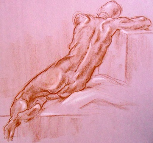 Life Drawing
Male Nude Back 