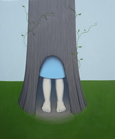 Girl Inside Tree