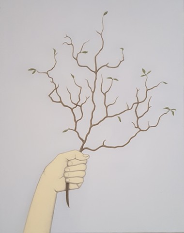 Hand Holding Small Branch