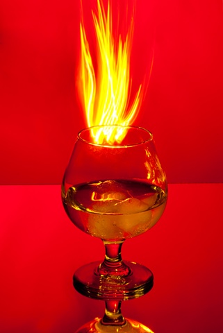 glass fire drink