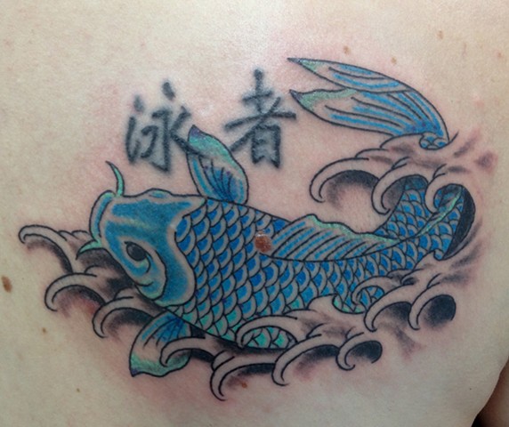 Blue Koi Tattoo