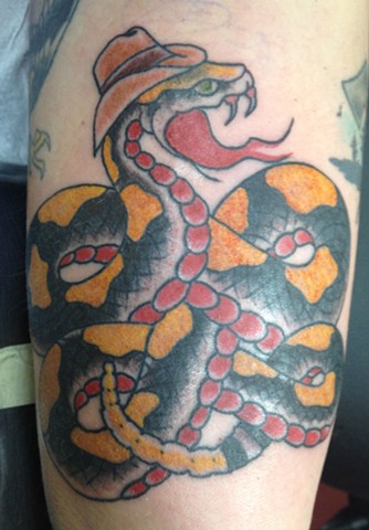traditional rattlesnake tattoo