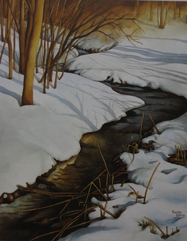 A Winter's Stream-Unframed