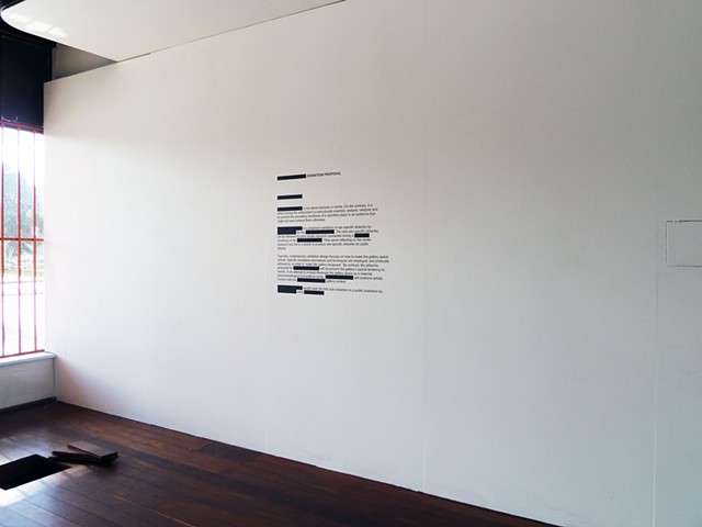 (Blank) Exhibition Proposal (exhibition view)