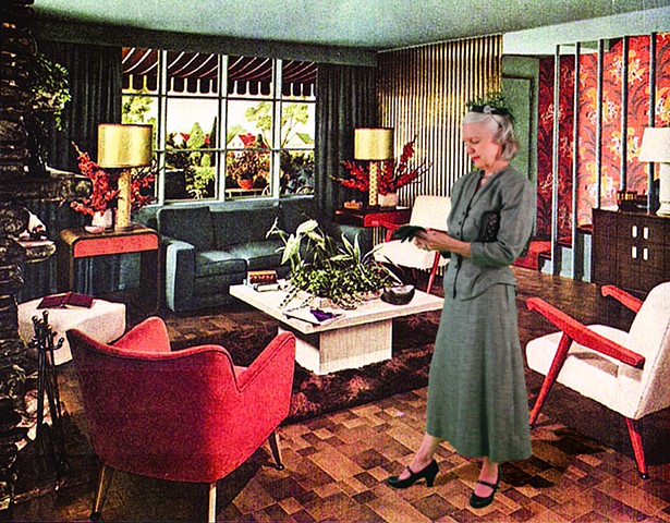 1948 Retro Living Room           
(Putting On Gloves)  
