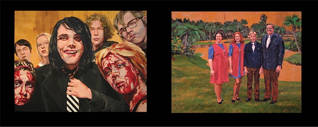 painting on two panels of My Chemical Romance and the Christian singing group The Powells in Cypress Garden by Chris Mona