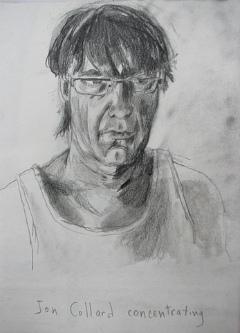 drawing of Jon Collard by Chris Mona