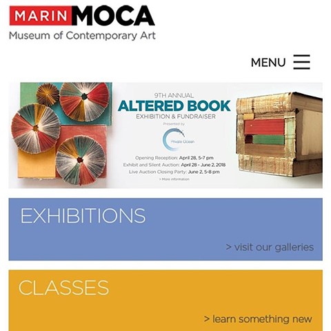 Found my book shrine on the website of Marin MoCa!