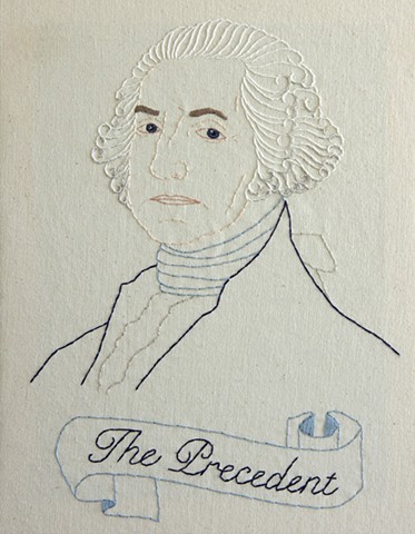 embroidery fiber art US Presidents american history George Washington