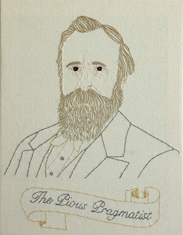 Rutherford B Hayes embroidery fiber art US Presidents american history