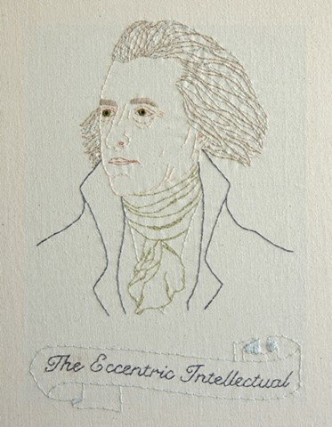 Thomas Jefferson embroidery fiber art US Presidents american history