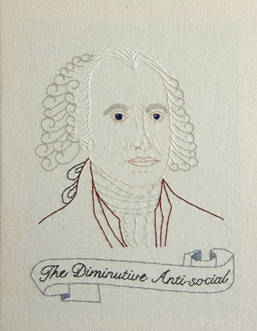 James Madison embroidery fiber art US Presidents american history