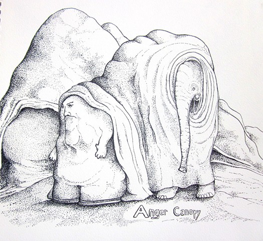 anger canopy with elephant and dwarf