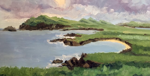 Ireland landscape painting, landscape painting, alla prima painting, plein air painting
