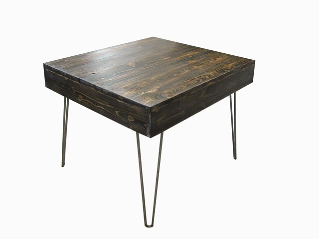 reclaimed wood table, contemporary side table, furniture
