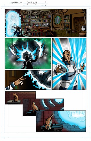 "The Legend of Blue Cosmic" issue 1, page 2 colors