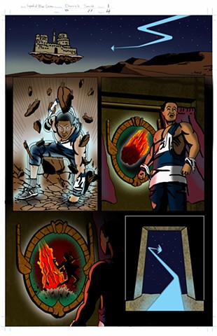 "The Legend of Blue Cosmic" issue 1, page 4 colors