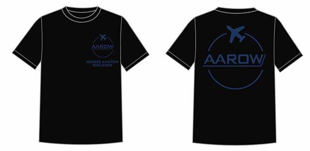 AAROW Black T-shirt design