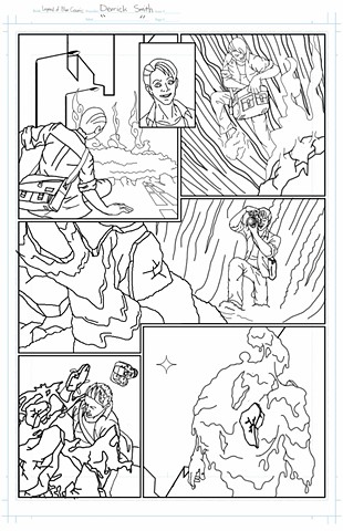 "The Legend of Blue Cosmic" issue 1, page 5 pencils