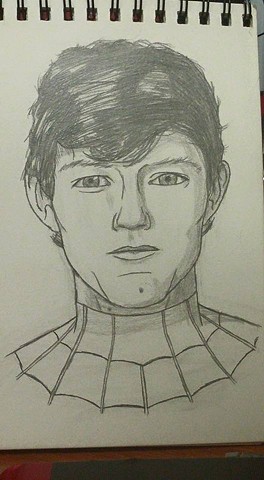 Tom Holland close-up as Spider-Man
