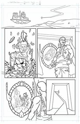 "The Legend of Blue Cosmic" issue 1, page 4 pencils