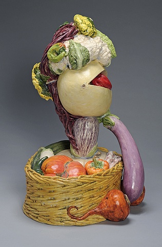 Ceramic food portrait by Linda S Fitz Gibbon, commissioned by Yolo Arts, funded by the James Irvine Foundation