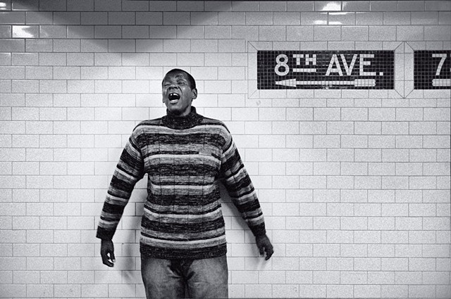Photograph of a Singer, 8th Avenue Subway, Manhattan, New York, by Judith Ebenstein