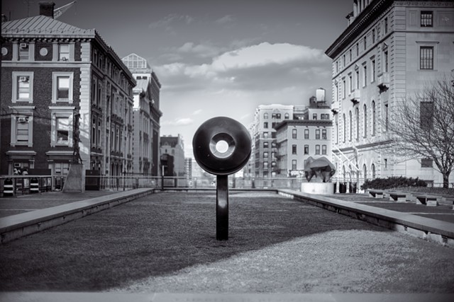 Photograph of the Life Force Sculpture at Columbia University by David Bakalar by Judith Ebenstein